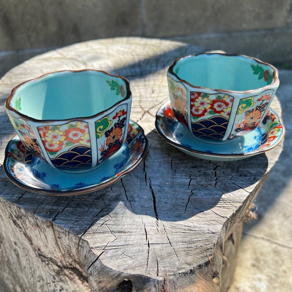 Pair of Vintage Chinese Tea Cups